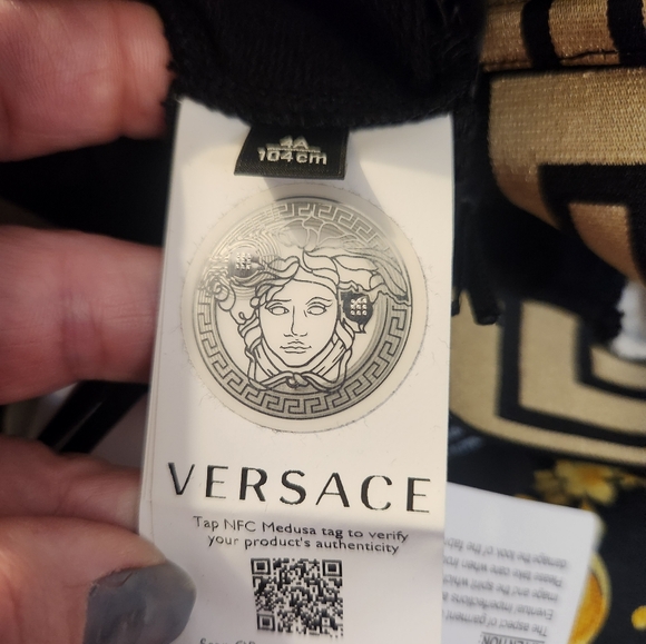 $285 Versace Boys' Barocco Jogger Pants - Sz 4 - Picture 4 of 4